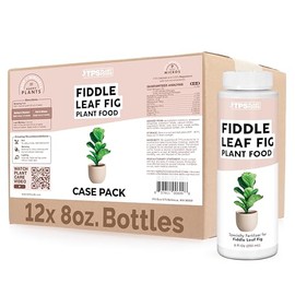 Fiddle Leaf Fig Plant Food for All Fig and Other Ficus Trees, Liquid Houseplant Fertilizer, CasePack Twelve 8oz Bottles (12 x 8 oz)