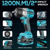1/2 Inch Cordless Impact Wrench, 900 Ft-lbs (1200 N·m) High