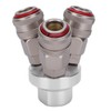 3 Way Connector Chrome Plated Pneumatic Component Carbon Steel G1/4in