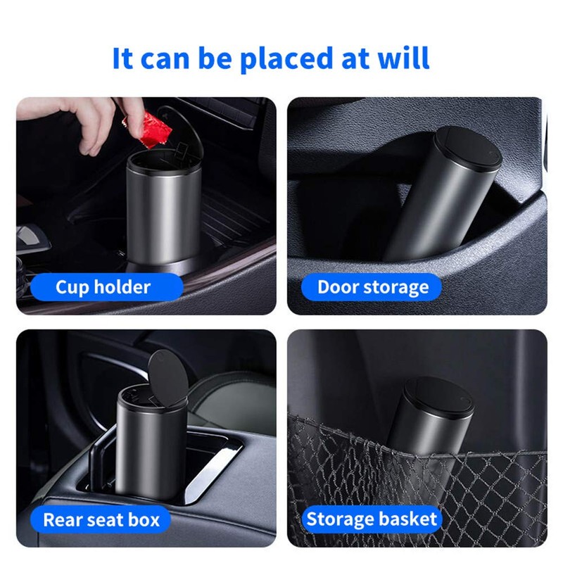 Automotive Car Trash Can Portable Mini Dust Holder Trash Container