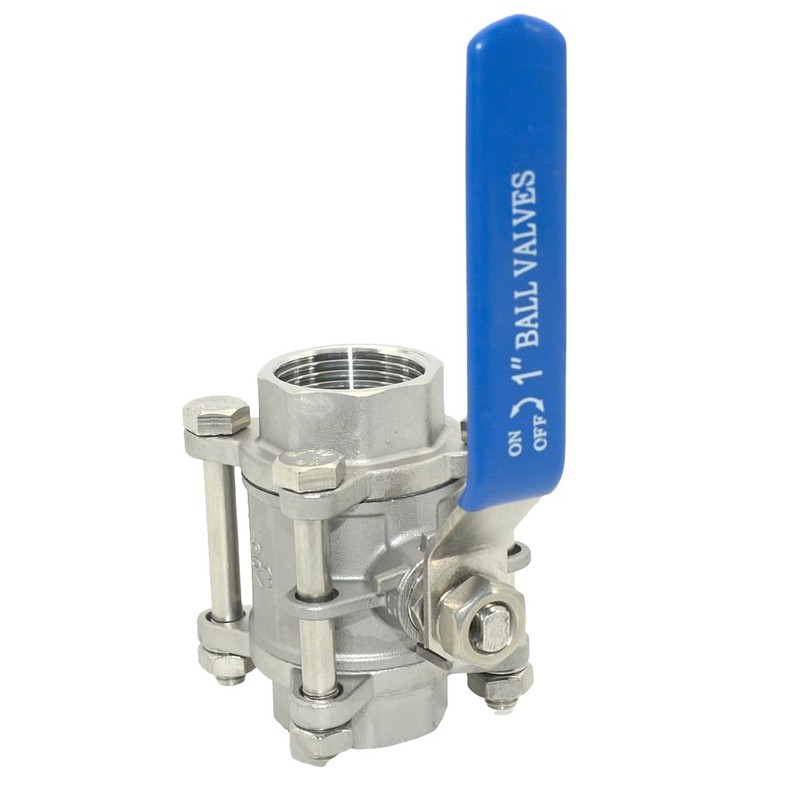 DAN SPEED NPT 3-Piece Stainless Steel SS304 Ball Valve, Industrial