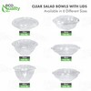 32oz Clear Disposable Salad Bowls with Lids (25 Pack) -