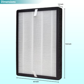 Lhari 2-Pack True HEPA GL-FS32 Filter, Compatible with MOOKA/KOIOS GL-FS32 and AZEUS GL-FS32 Air Purifier, 3-in-1 H13 True HEPA Removes Dust and VOCs, 2-Pack