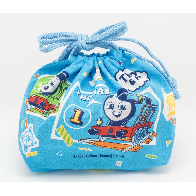 OSK Thomas the Tank Engine Drawstring Lunch Bag, Blue [KB-1]