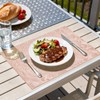 fanquare Rose Gold Leaf Pattern Rectangle Placemats, Set of 6,