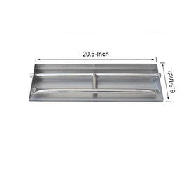 Stanbroil Stainless Steel Dual Fireplace Burner Pan, 20.5 Inches