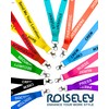 ROLSELEY Lanyard with Printed Text (Black/White) with Safety Clasp (Grey