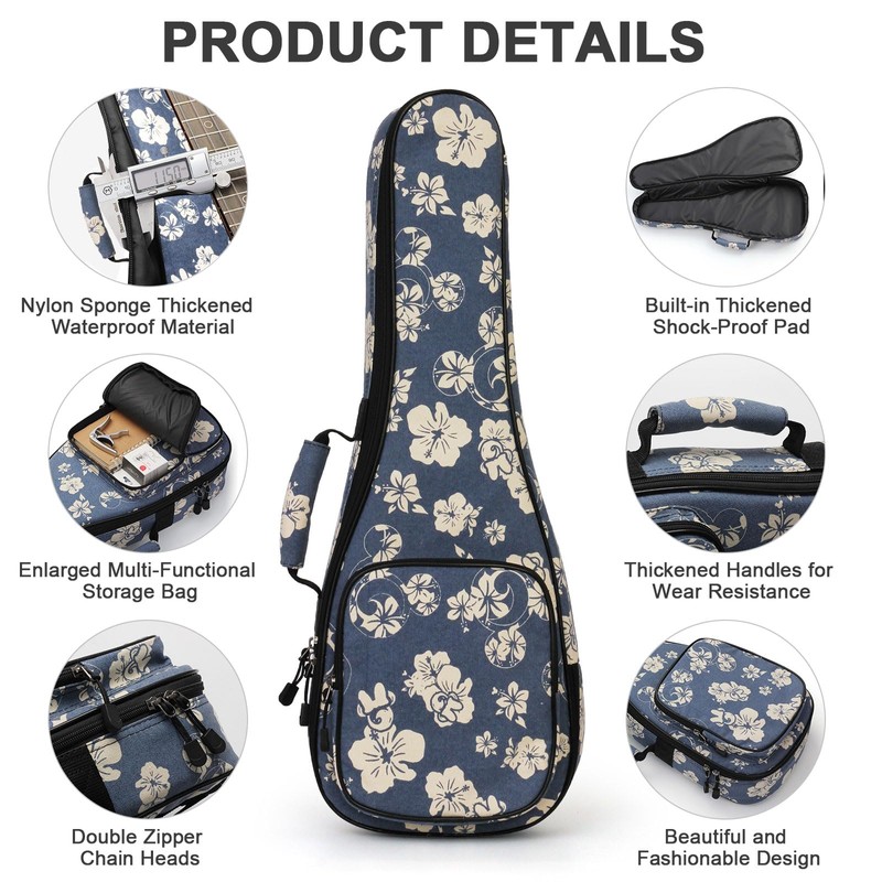 Colorful Ukulele Bag with Adjustable Shoulder Strap and Comfortable Carry