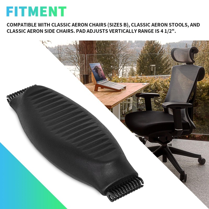 ECOTRIC Lumbar Support Pad Compatible with Herman Miller Classic Aeron