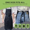 Bronta Mill Plain Unisex Chef Work DIY Apron with Twin