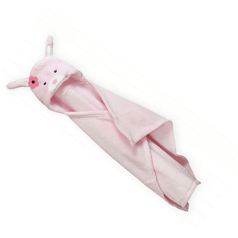 Kids Hooded Blanket Wearable Blanket Soft Cozy Coral Velvet Animal