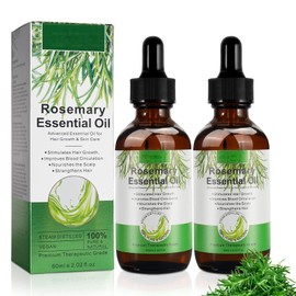 Vinimay Rosemary Oil for Scalp and Hair, Strengthening for Healthy Hair Growth, 100% Natural Pure Essential Oil for Skin Care, Aromatherapy, Pack of 2
