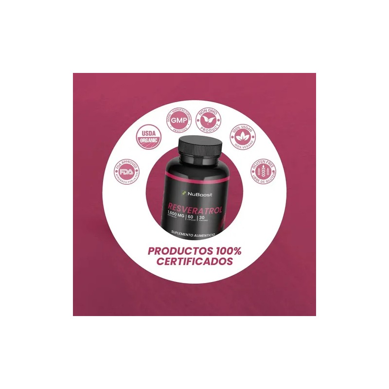 Resveratrol Vitamina Nuboost 1000mg Cápsulas