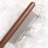 Solid Wood Pet Comb, Stainless Steel Tooth Dog Comb For