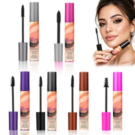 6PCS Varios Cepillos 4 en 1 Mascara de Pestaas a Prueba de Agua 24 Horas Efecto Volumen No Grumos Antimanchas para Uso Diario Cualquier Ocasin, Cnico 