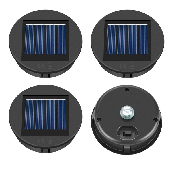 ELUTENG Solar Light Replacement 4 Pack (Top Size 3.15 inch,
