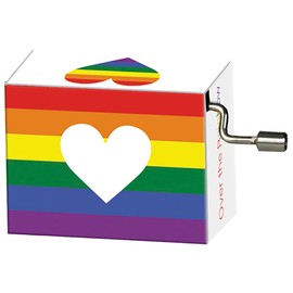 Fridolin Over the Rainbow Music Box - Rainbow with Heart