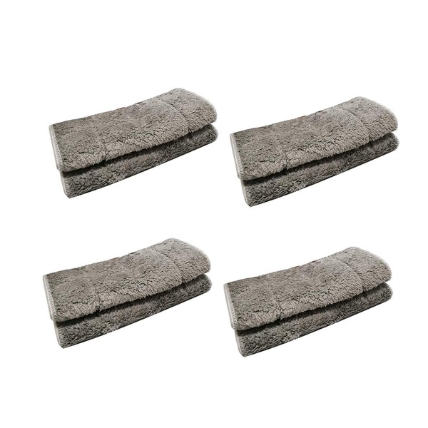 EZ SPARES - Paños de microfibra de repuesto para mopa de piso de madera dura, almohadillas para orejas lavables/húmedas/secas, para limpieza de azulejos en el hogar y la oficina (4 almohadillas para orejas)