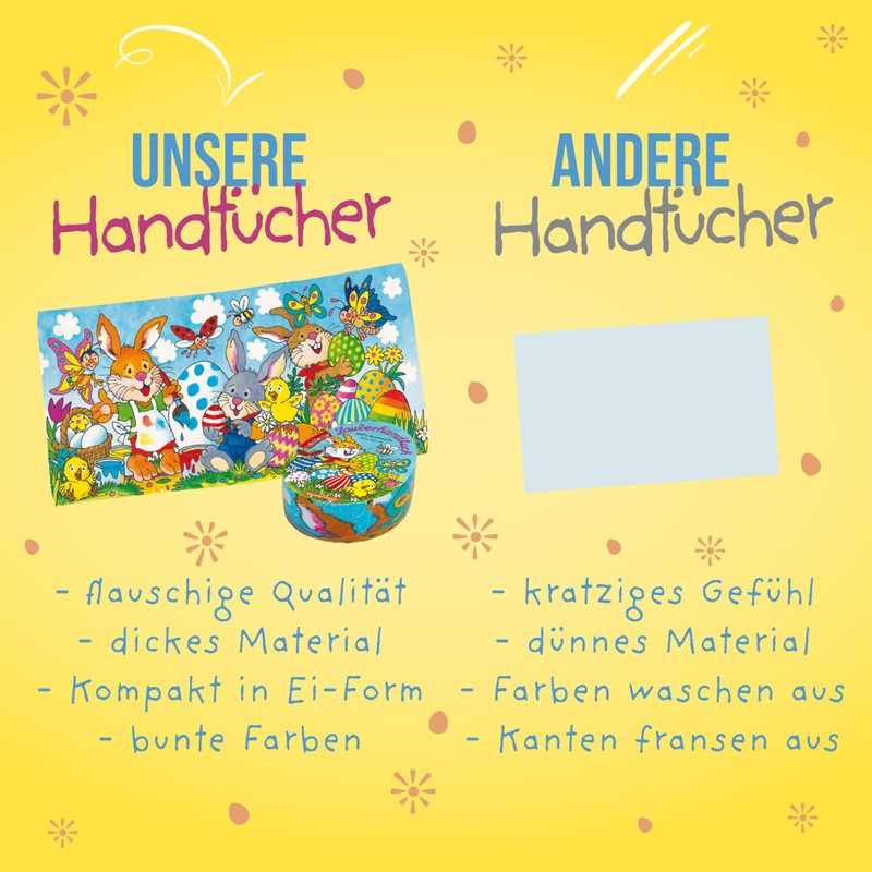 Lutz Mauder Children's Magic Towel, Fluffy Egg Shaped Towel, Easter