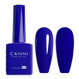 CANNI Royal Blue Gel Nail Polish, 1Pcs Navy Blue Gel Polish Dark Cobalt Deep Blue Color Nail Polish Gel Soak Off U V Gel Nail French Nail Manicure Salon DIY