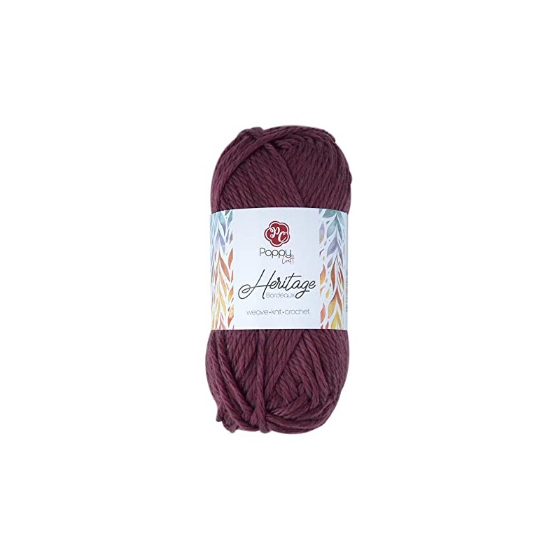 Poppy Crafts Heartfelt Heritage Yarn 142g - Bordeaux - 100%