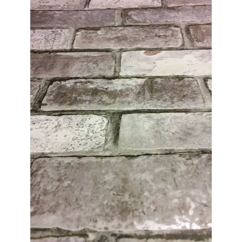 DEBONA Brick Effect Wallpaper Slate 3D Weathered Stone Realistic Paste