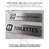 AUA SIGNALETIQUE - Plaque Aluminium brossé imprimé AluSign DARK -