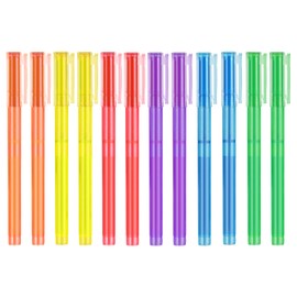 Pastel Highlighter - No Bleedthrough Quick Dry Chisel Tip Markers, 12 Pcs Color Marker Pens Perfect for School, Office & Note-Taking (6 Colors)