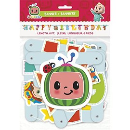 Cocomelon "Happy Birthday" Large Jointed Banner - Vibrant & Adorable Design - Perfect for Kids Birthdays & Events