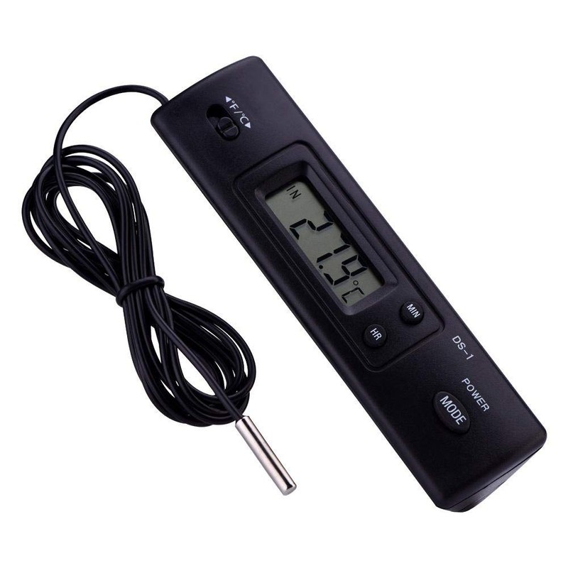 Digital Thermometer, Electronic LCD Temperature Humidity Meter Probe Sensor Wired
