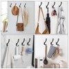 SARIHOSY Black Coat Hooks, Black Zinc Alloy Coat Hook Suitable