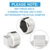 ERGAOBOY 2 Pcs 3/8" BSP Male Outer Square Thread Socket