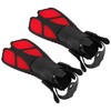 1 Pair Adjustable Swim Fins Soft TPR Open Heel Long