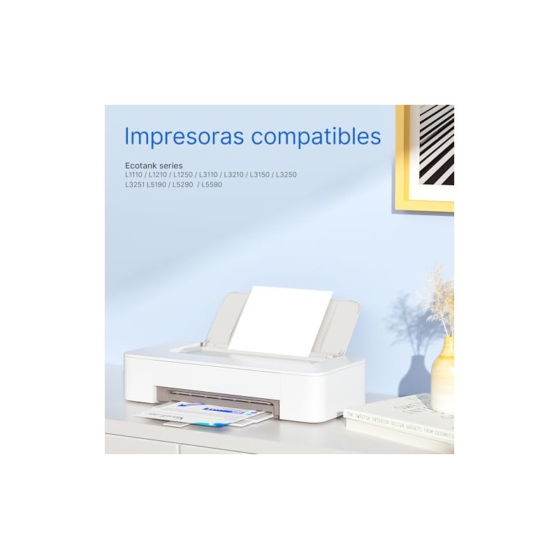 Valuetoner Botellas de Tinta Compatible para Epson 544 T544 para