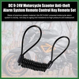 Motoforti Disk Brake Lock Motorcycle Alarm Disc Lock Security Cable Black Long-lasting