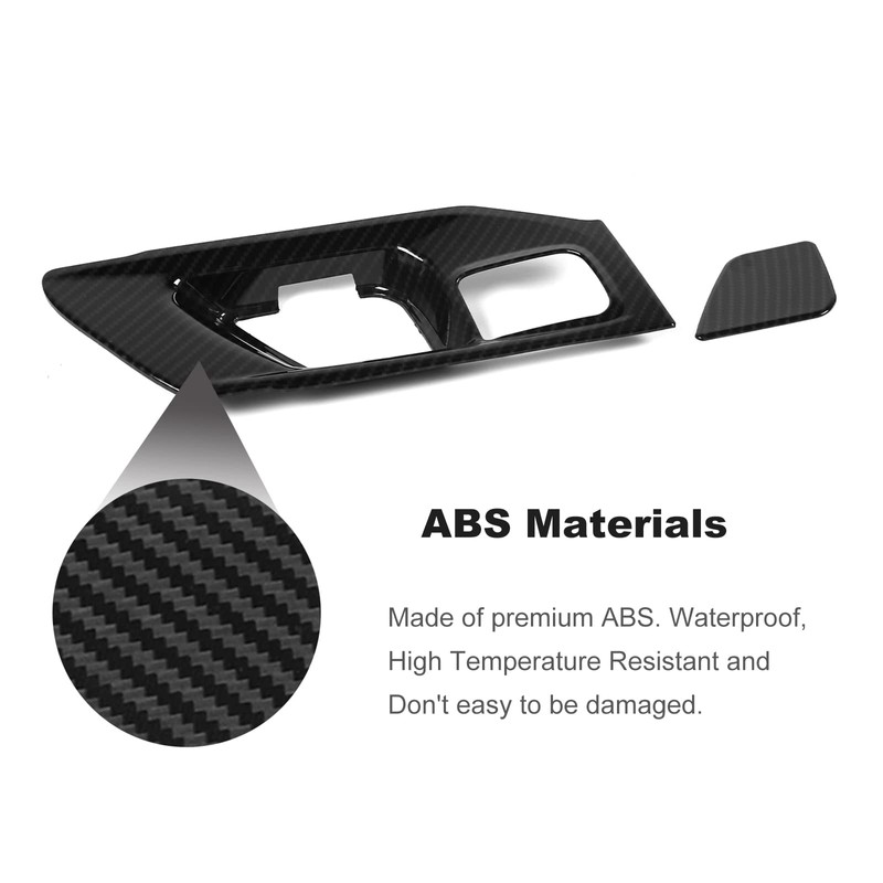 SQQP Carbon Fiber Inner Door Handle Bowl Cover Trim Frame