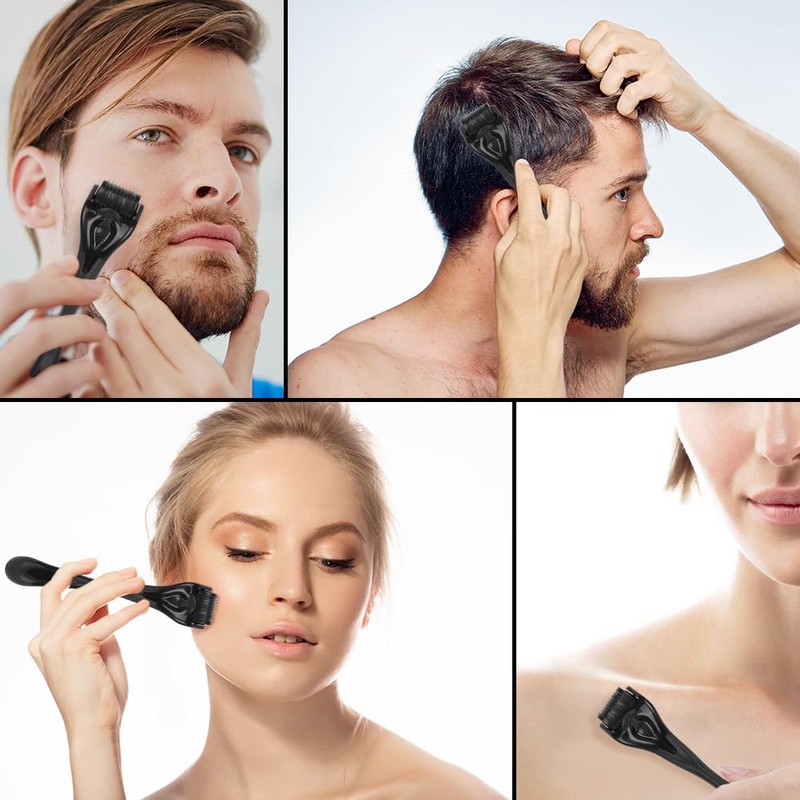 LOPHE Beard Roller 1 mm, Derma Roller for Men, Beard