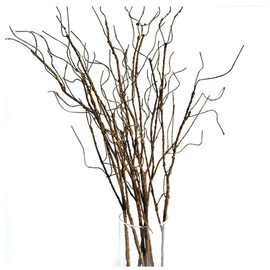 Pursuestar 6Pcs 75cm Lifelike Dry Willow Branches Bendable Iron Wires Artificial Floral Flower Stub Stem DIY Craft Wedding Home Room Vase Office Hotel Hall Decoration