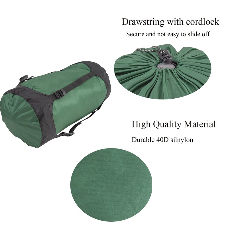 Nylon Compression Sack for Sleeping Bag, Lightweight Stuff Bag Organizer