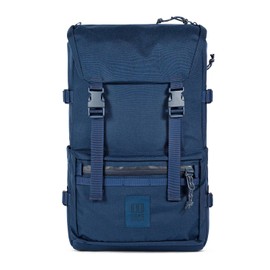 Topo Designs Rover Pack Tech - Daypack for Commuters, Iconic Denver Design, Recycled Nylon Construction (Navy)