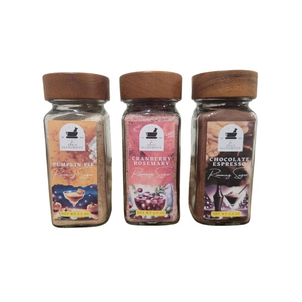 Fall Flavor Alchemy: Premium Rimming Sugar Bundle (Pumpkin Pie, Cranberry