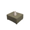 NUBAGO Ottoman Cover Square Footrest Cover Stretch Fit Removable Pedal