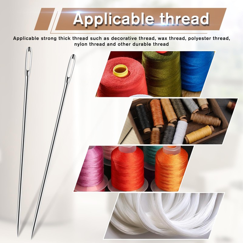 2 Pcs Professional Upholstery Needles 12" Long Needle Tapestry Needle