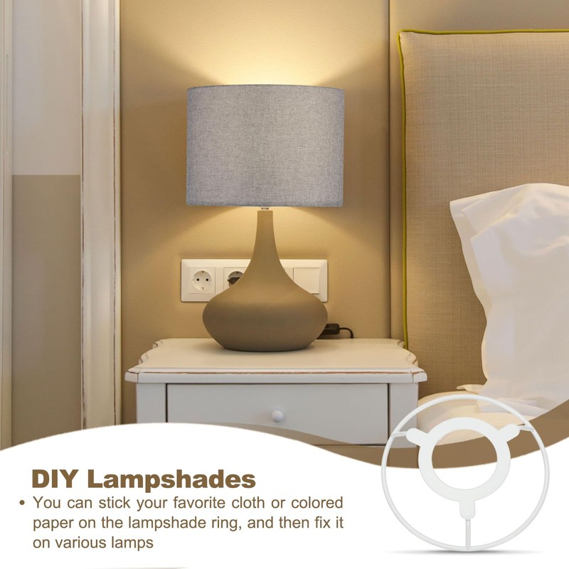 PATIKIL 4.3 Inch Lamp Shade Ring, 4 Set Lamp Shade