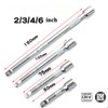 EMSTAR 4PCS 1/4" Socket Extension Set, Drive Socket Quarter Inch