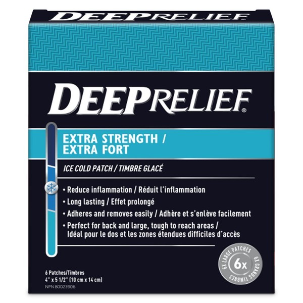Deep Relief ICE COLD PATCH - EXTRA STRENGTH, 6EA