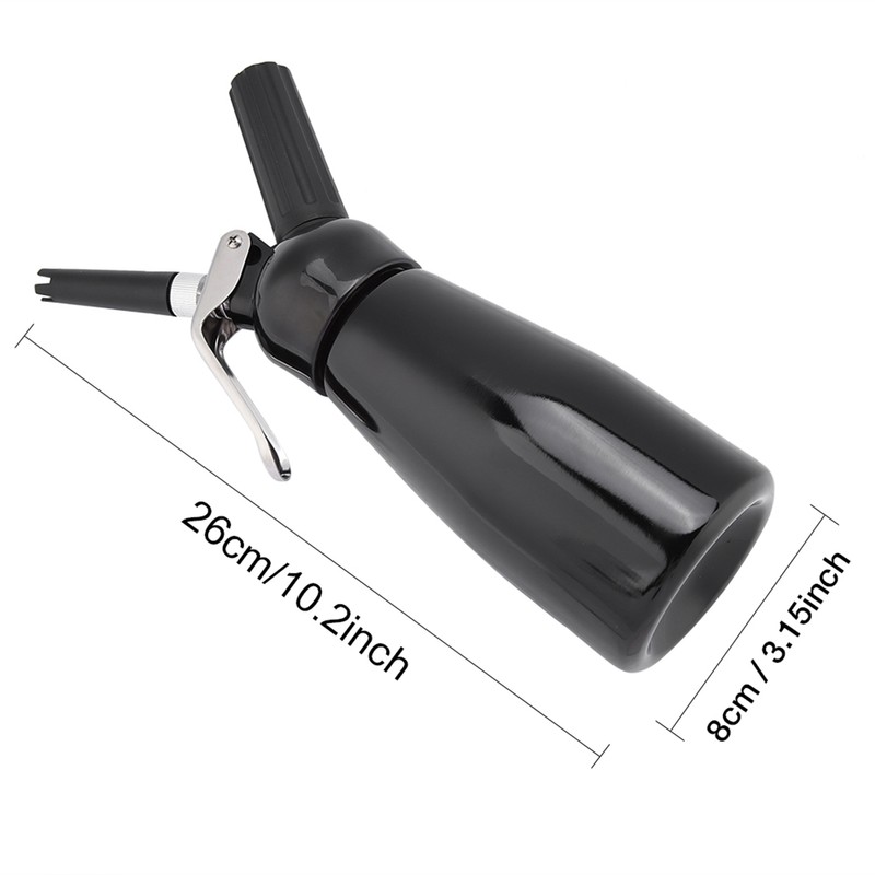 250mL Portable Red Aluminum Whipped Dessert Cream Butter Dispenser Whipper