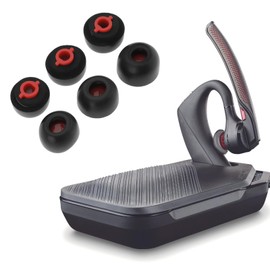 Briny River 6Pcs Earphones EarBuds Soft Noise-Isolation Memory Foam Earplugs Compatible with Plantronics Poly Voyager 5200 Series Voyager Legend and Voyager Pro Headsets S/M/L