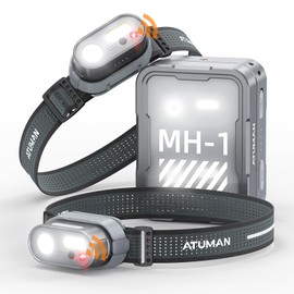 ATuMan Headlamps LED MH1 (2 Pack with Charging Case)