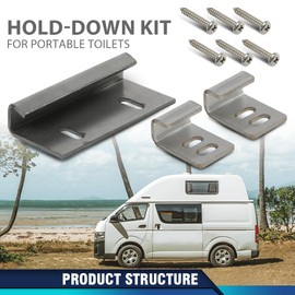 PIT66 Portable Toilets Mounting Bracket Toilets Hold-Down Kit Compatible with 970 Series Toilets 385320005